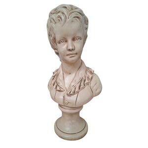 Vintage 16½"x 9" Glazed Plaster Bust of Alexandre Brongiart Home Decor Sculpture